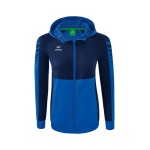 Erima Trainingsjacke Six Wings mit Kapuze (Baumwollmix, weich, bequem, taillierter Schnitt) royalblau/navyblau Damen